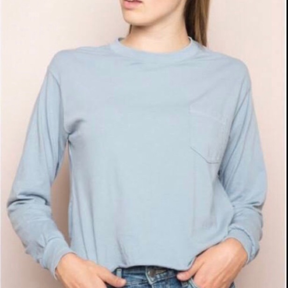 Brandy Melville blue long sleeve with pocket